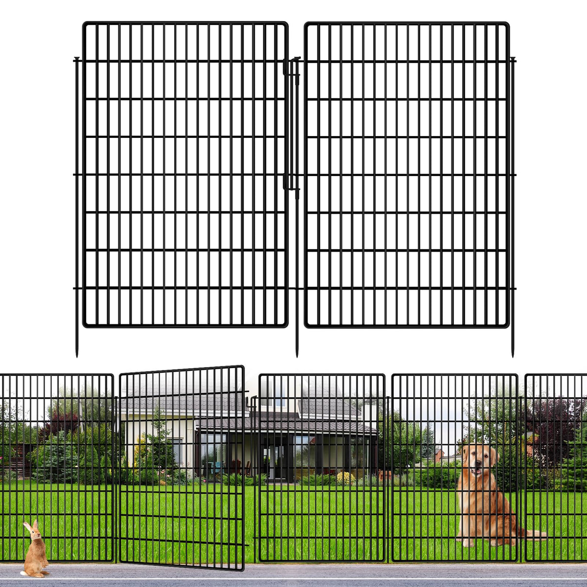 KYATE 40-inch height fence panel secures your yard and protects plants.