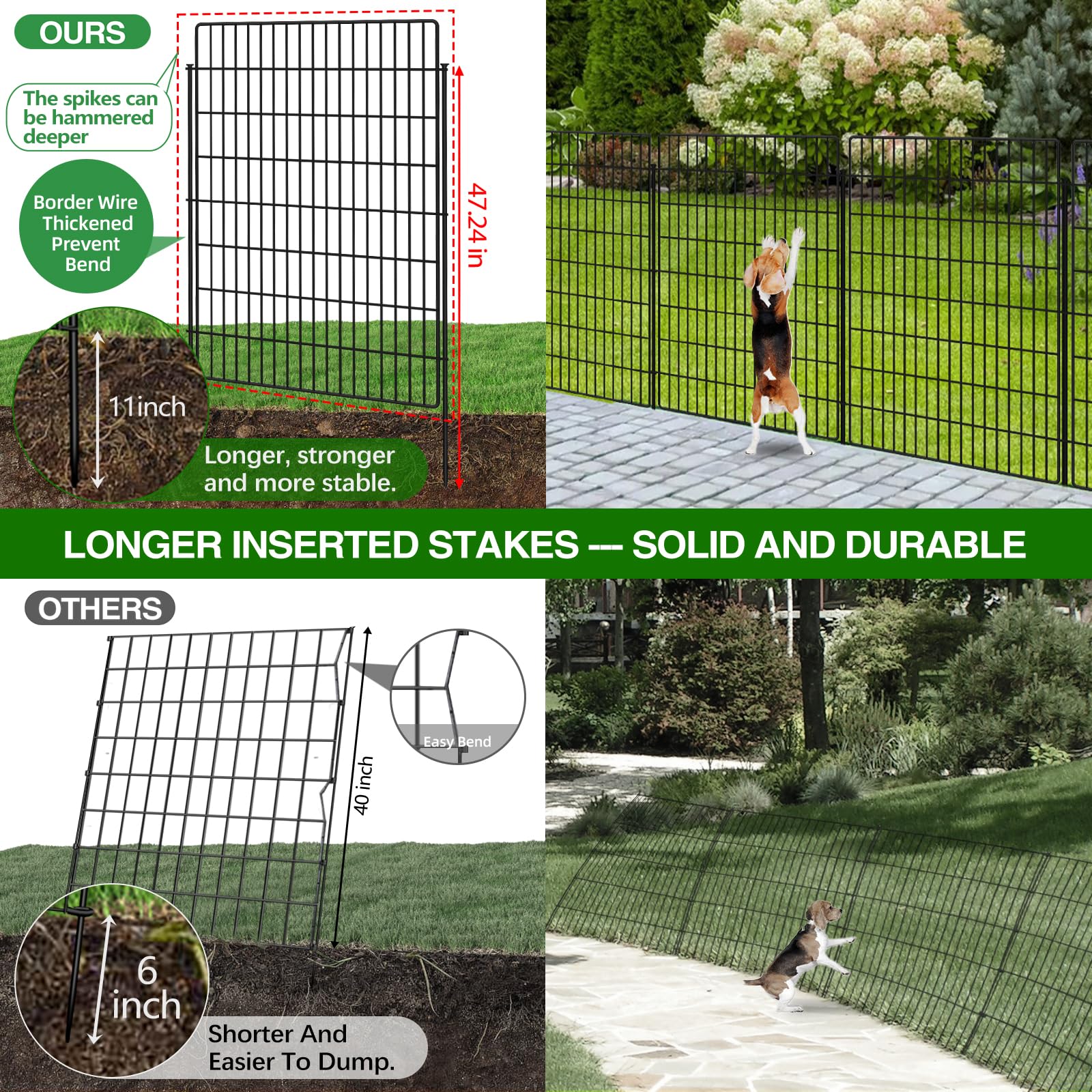 KYATE ground-stake design anchors securely for years of outdoor use.
