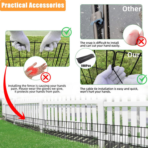 KYATE rustproof coating visible on metal wires for all-weather performance.