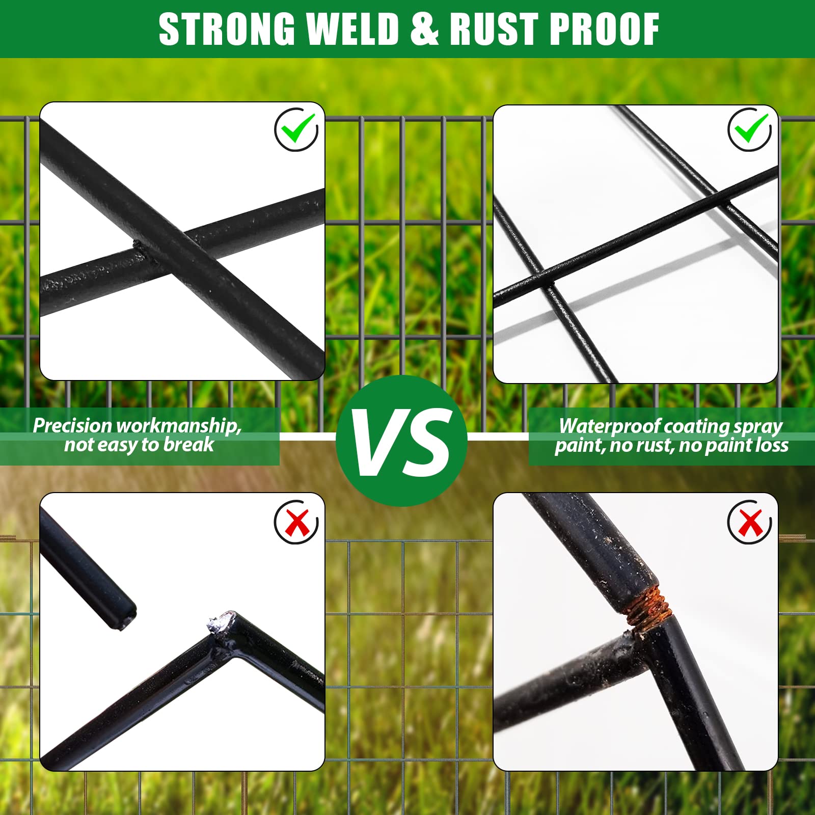 KYATE easy-install no-dig fence with tool-free setup