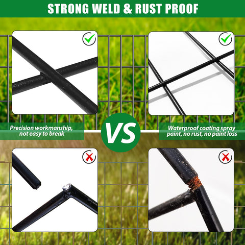 KYATE easy-install no-dig fence with tool-free setup