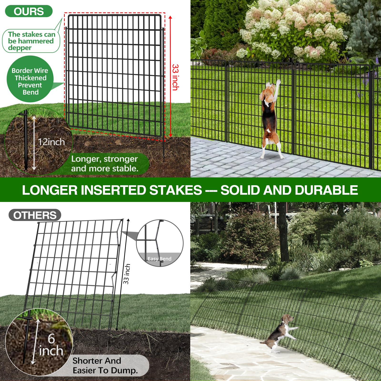 Expandable KYATE fence showing easy length and shape customization.