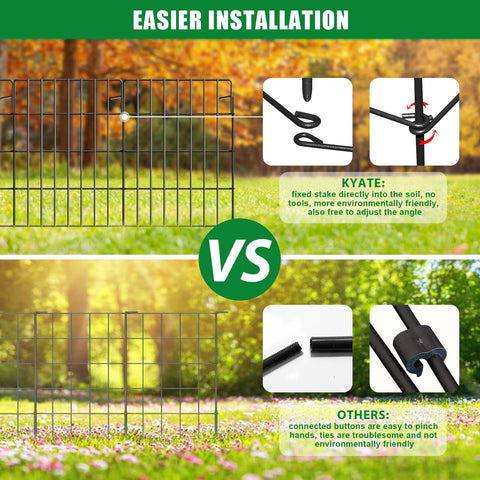KYATE garden border fence used around flower beds.