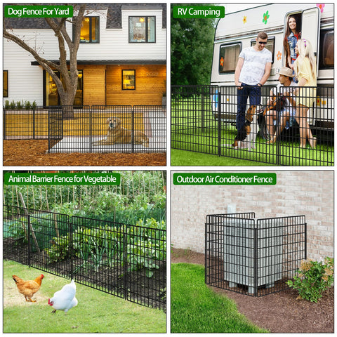 KYATE multipurpose fence border showcases pet containment and garden decoration together.