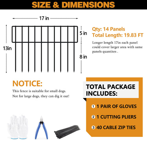 KYATE no-dig fence panels lined up for easy yard setup and coverage