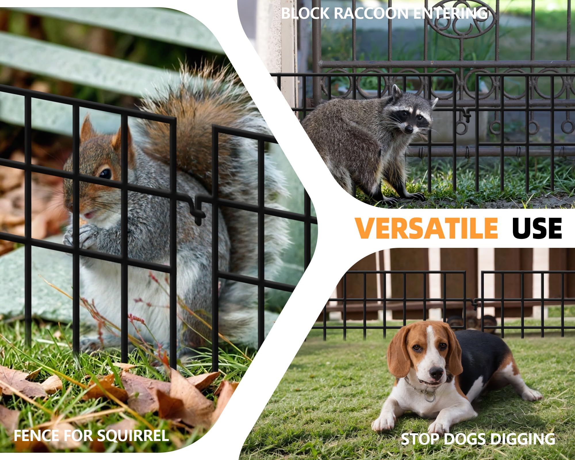 KYATE no-dig fence features rust-resistant coating for long-lasting outdoor use.