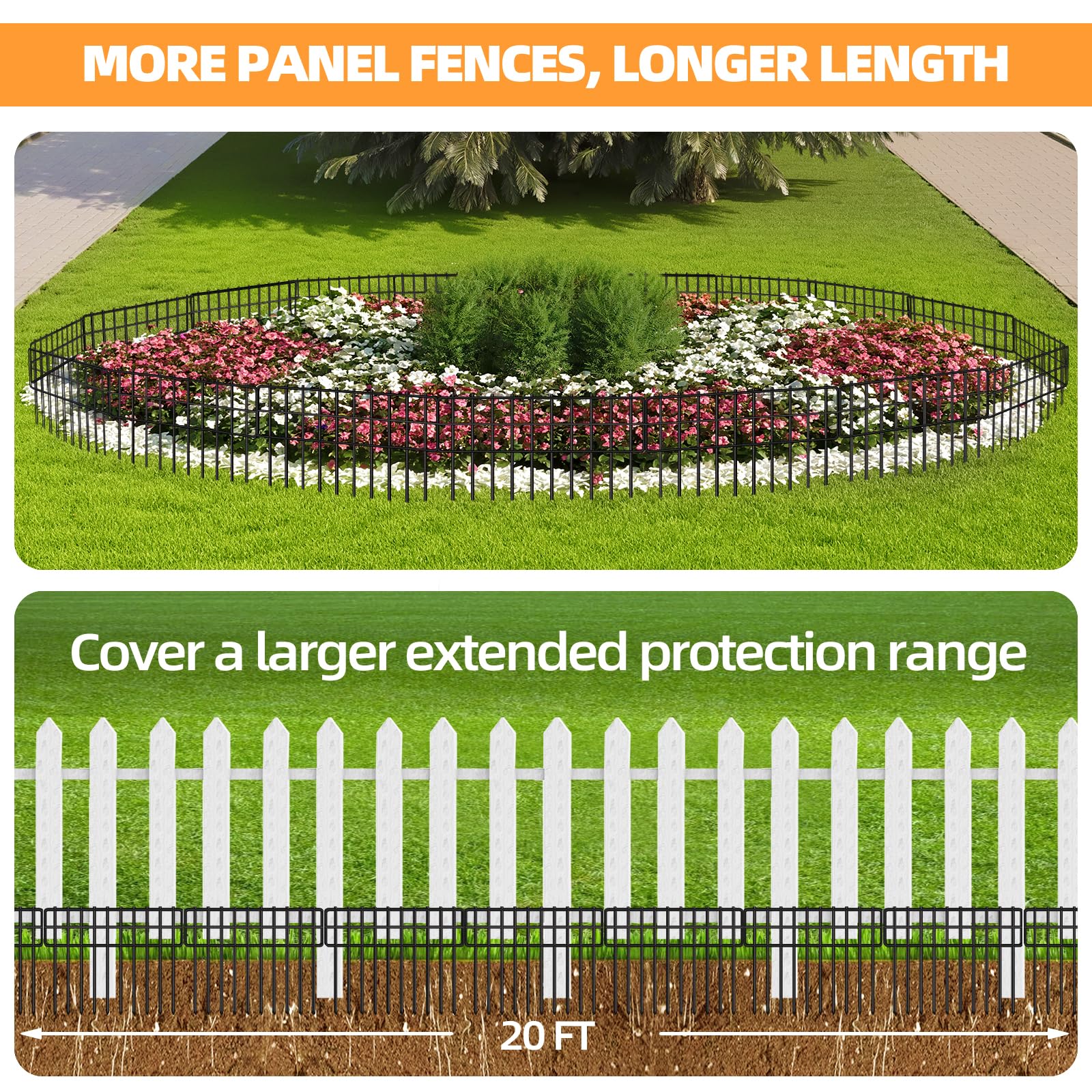 KYATE rustproof metal fence with upgraded welds for weather resilience.