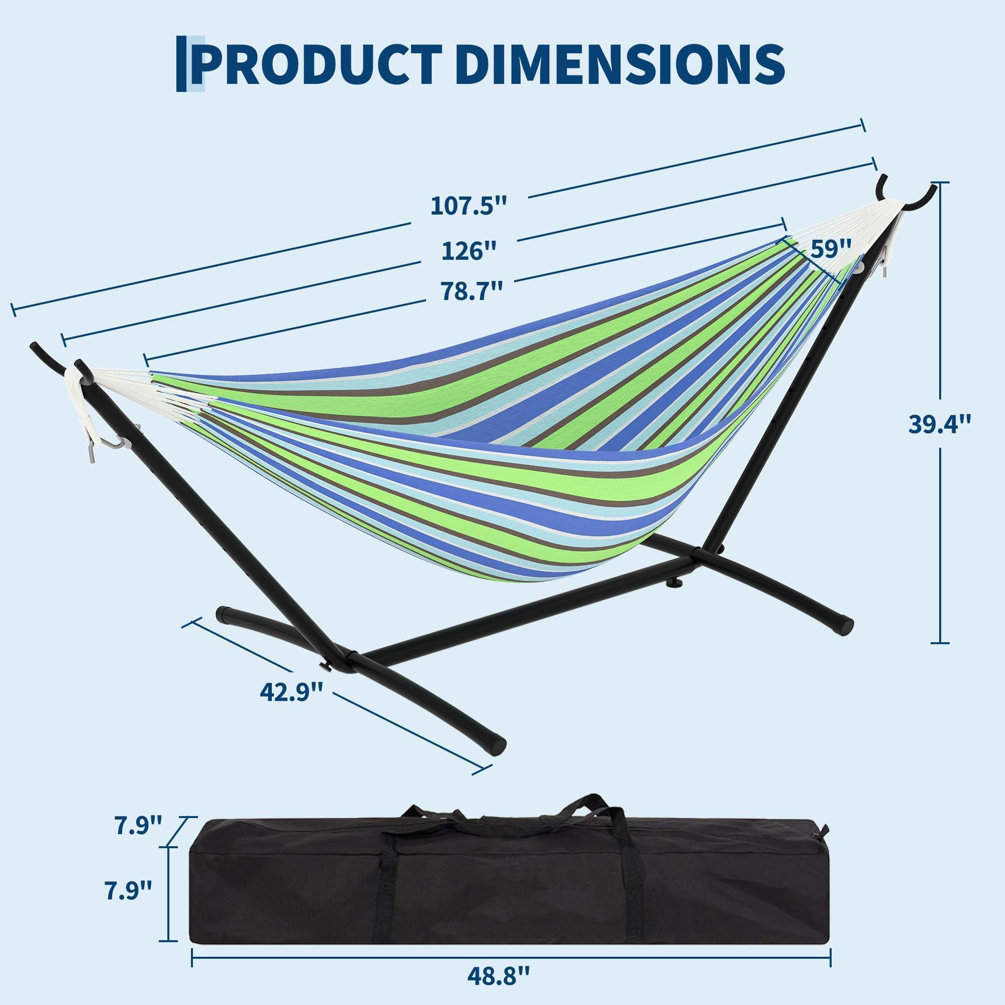 KYBOLT heavy-duty steel stand supports up to 450 pounds for sturdy outdoor lounging.