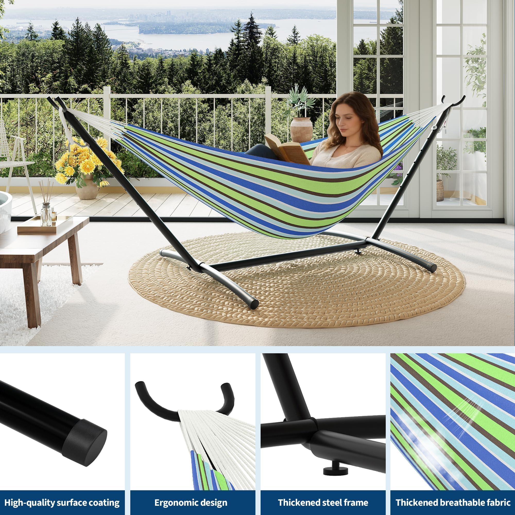 KYBOLT portable hammock carrying bag enables easy travel and storage.