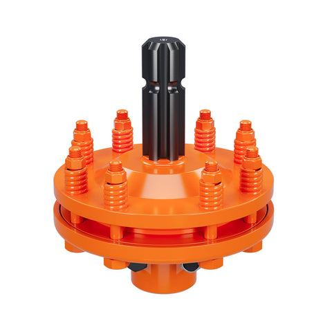 KYBOLT PTO slip clutch spline 1 3/8 end protects tractor shafts under heavy torque.