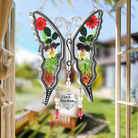 KY&BOSAM handcrafted butterfly suncatcher design with detailed wings.