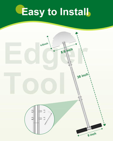 KYEEN-TOOLS wide footrest provides stable edging stance