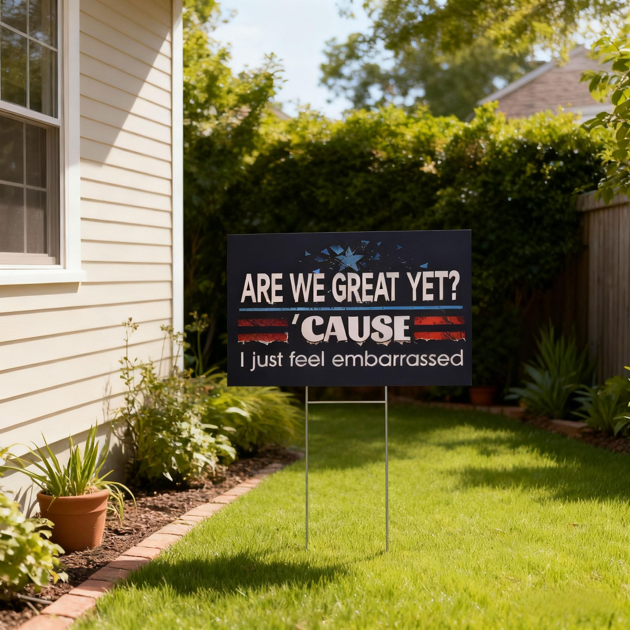 KYLARA weatherproof sign made of corrugated plastic for outdoor use.