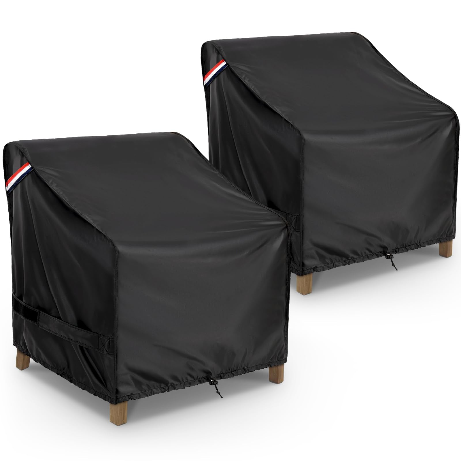 KylinLucky patio chair cover shields deep-seat chair from rain and sun.