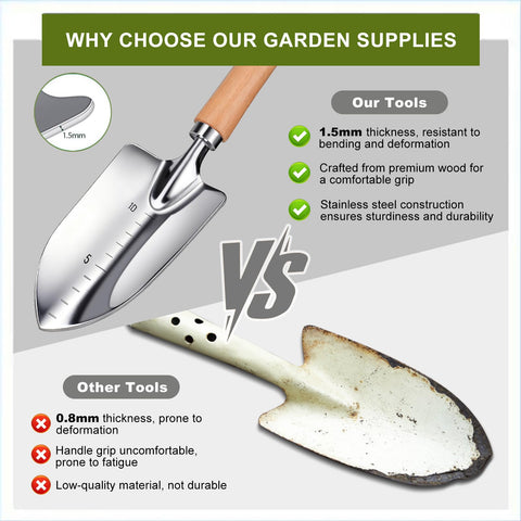 Kynup ergonomic wooden handles for comfortable grip during gardening