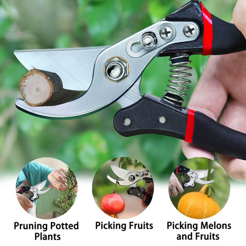 Kynup pruning shears ergonomic grip reduces hand fatigue during long pruning sessions.