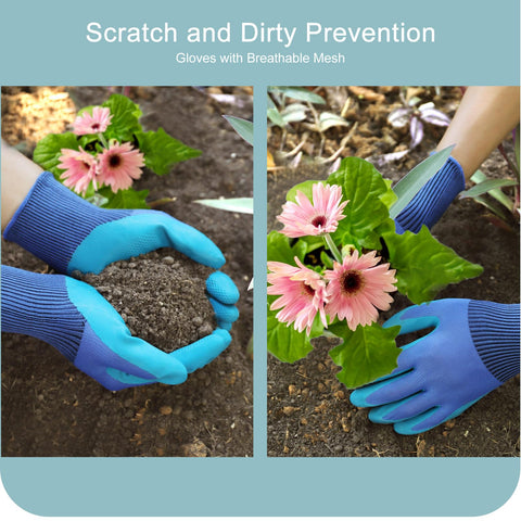Kynup repotting mat and digging gloves keeping pots clean and hands protected