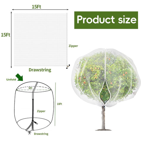 KYRGEU netting includes zipper and drawstring for easy installation and access.
