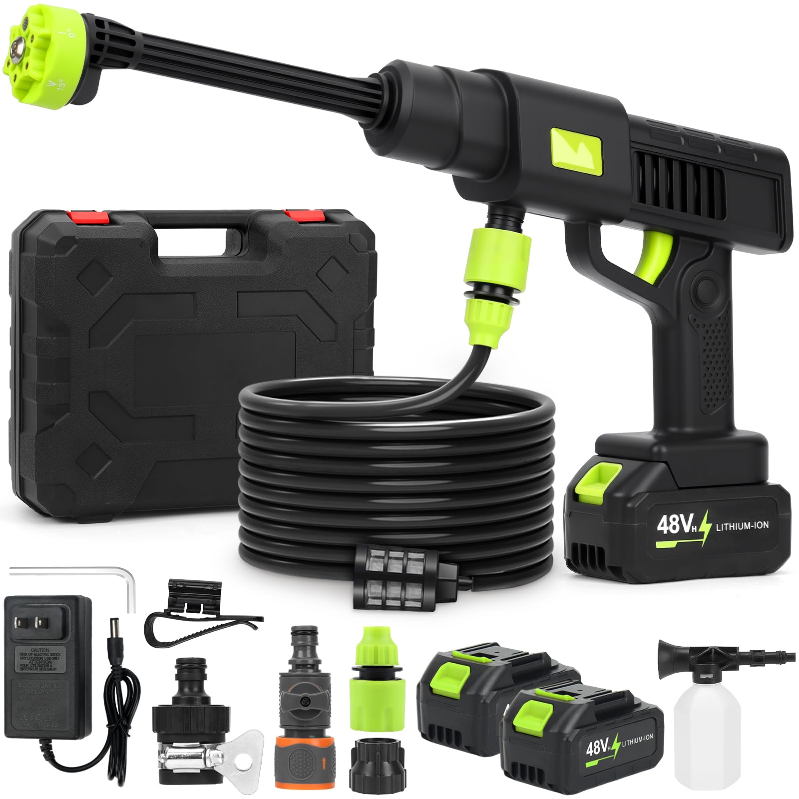 Kytree cordless pressure washer front view for portable outdoor cleaning.