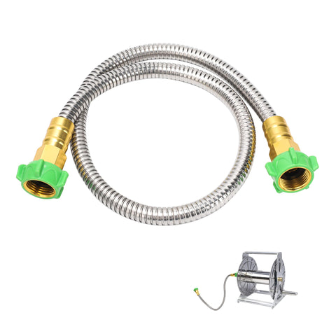 Kytvl 3ft stainless steel leader hose connection offers reliable kink-free performance for hose reels.