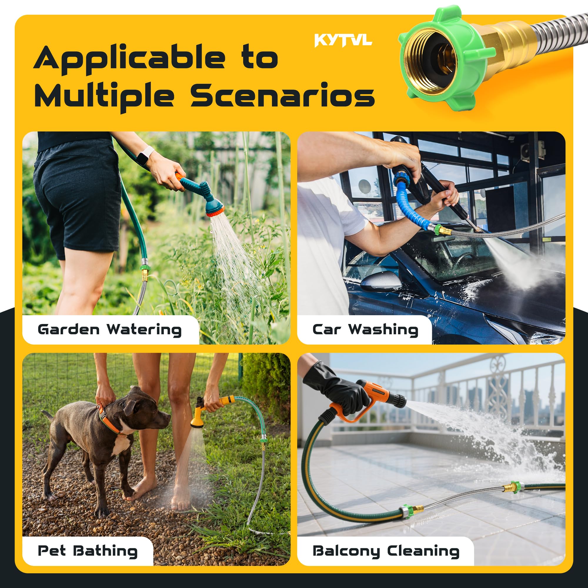 Kytvl compact hose design helps save space and reduce clutter