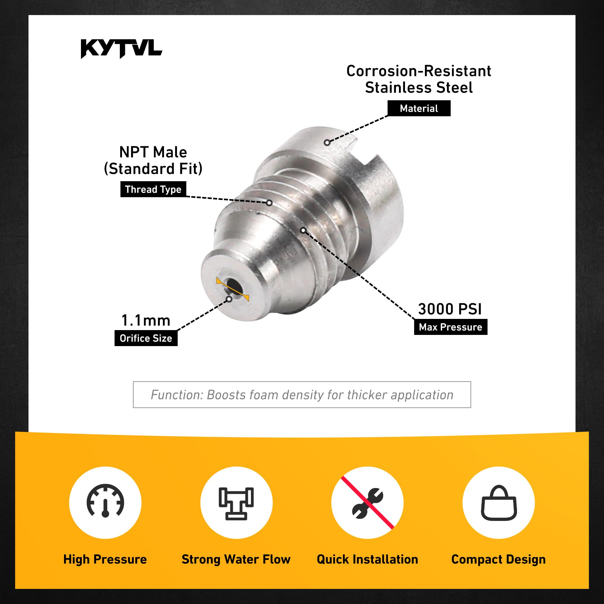 Kytvl foam cannon output demo shows consistent, rich suds