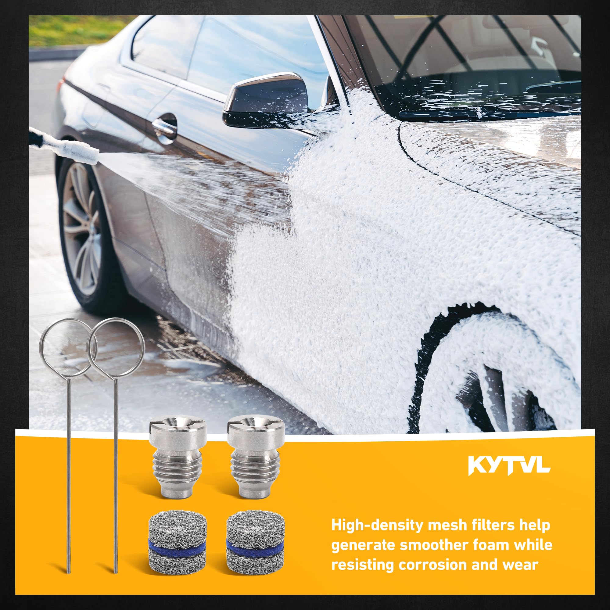 Kytvl foam maker mesh filter enhances foam density and cling