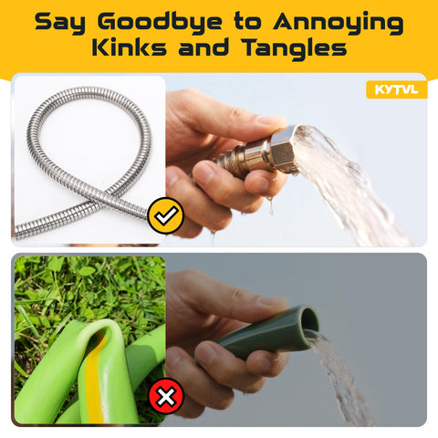 Kytvl lightweight durable outdoor hose is easy to handle during gardening tasks.