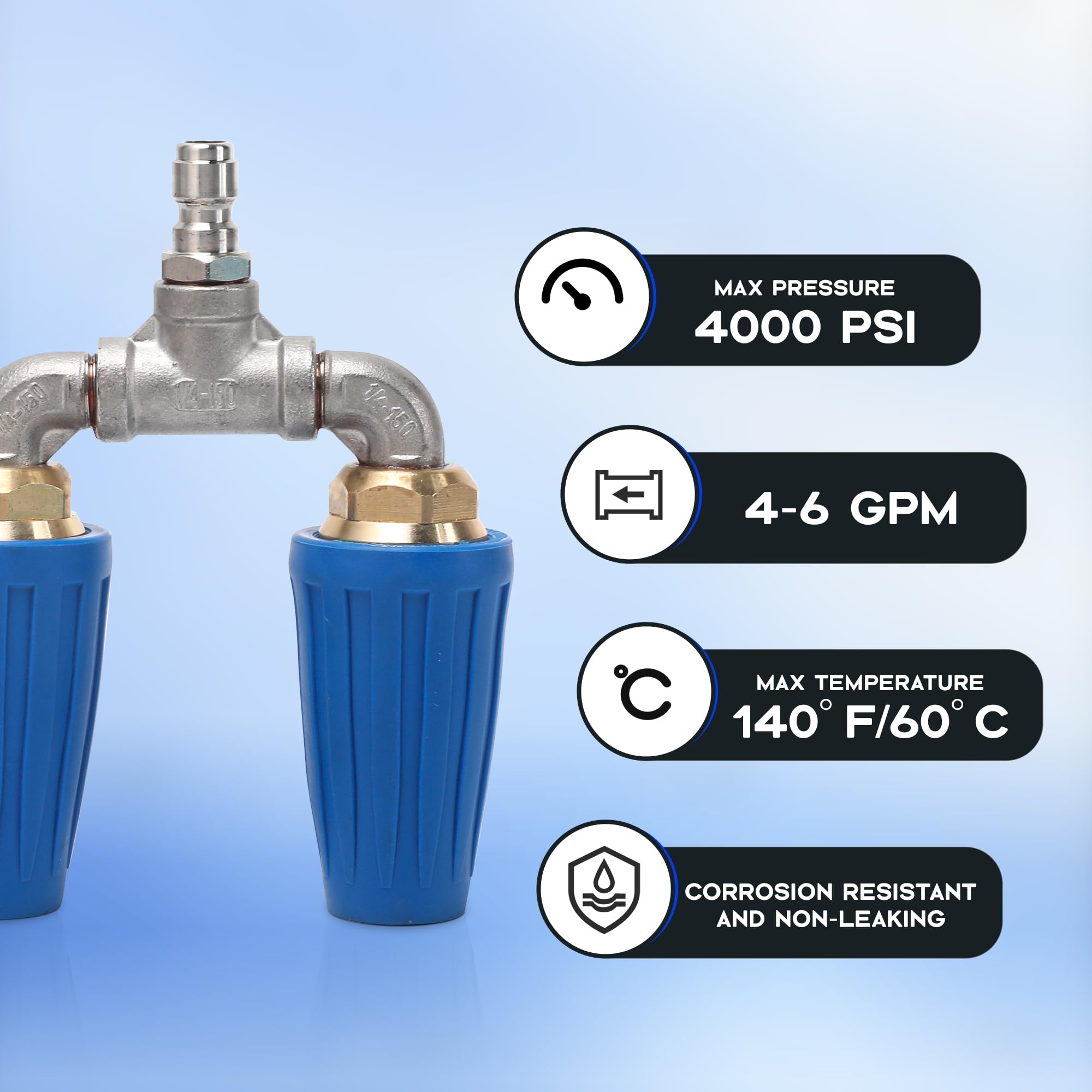 Kytvl 1/4 inch quick connect fits most pressure wands.