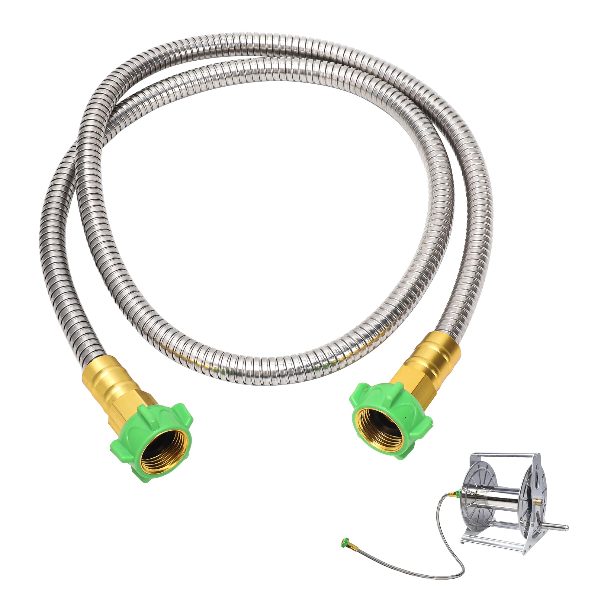 Kytvl short hose with stainless steel construction for durable outdoor use