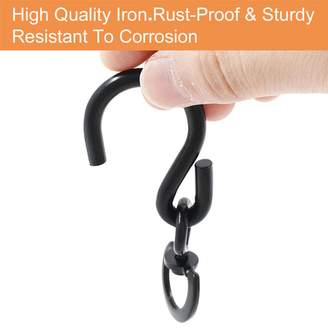 Kyuionty S-shaped head and D-shaped part ensure secure hanging.