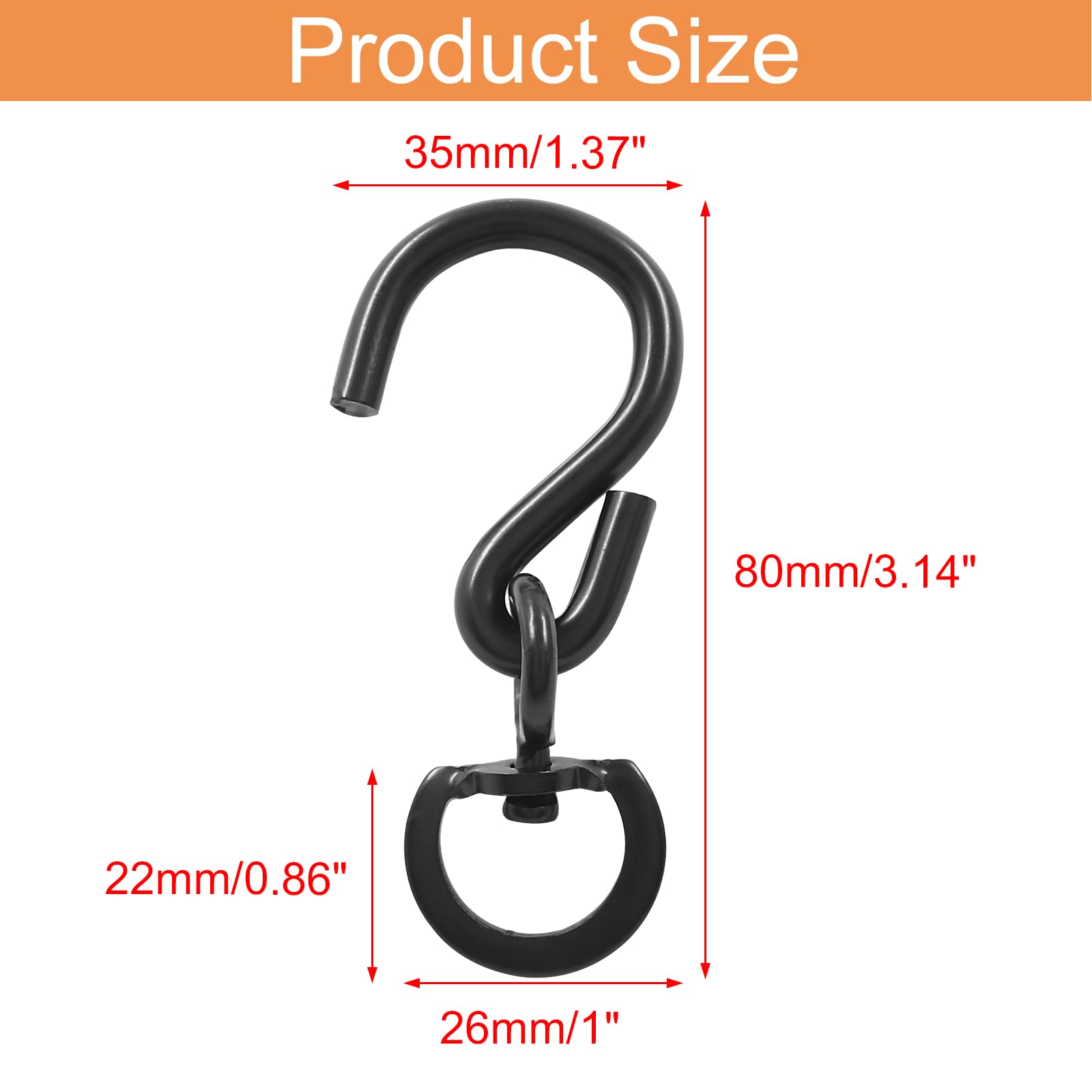 Kyuionty swivel hook with three-part design for reliable outdoor use.