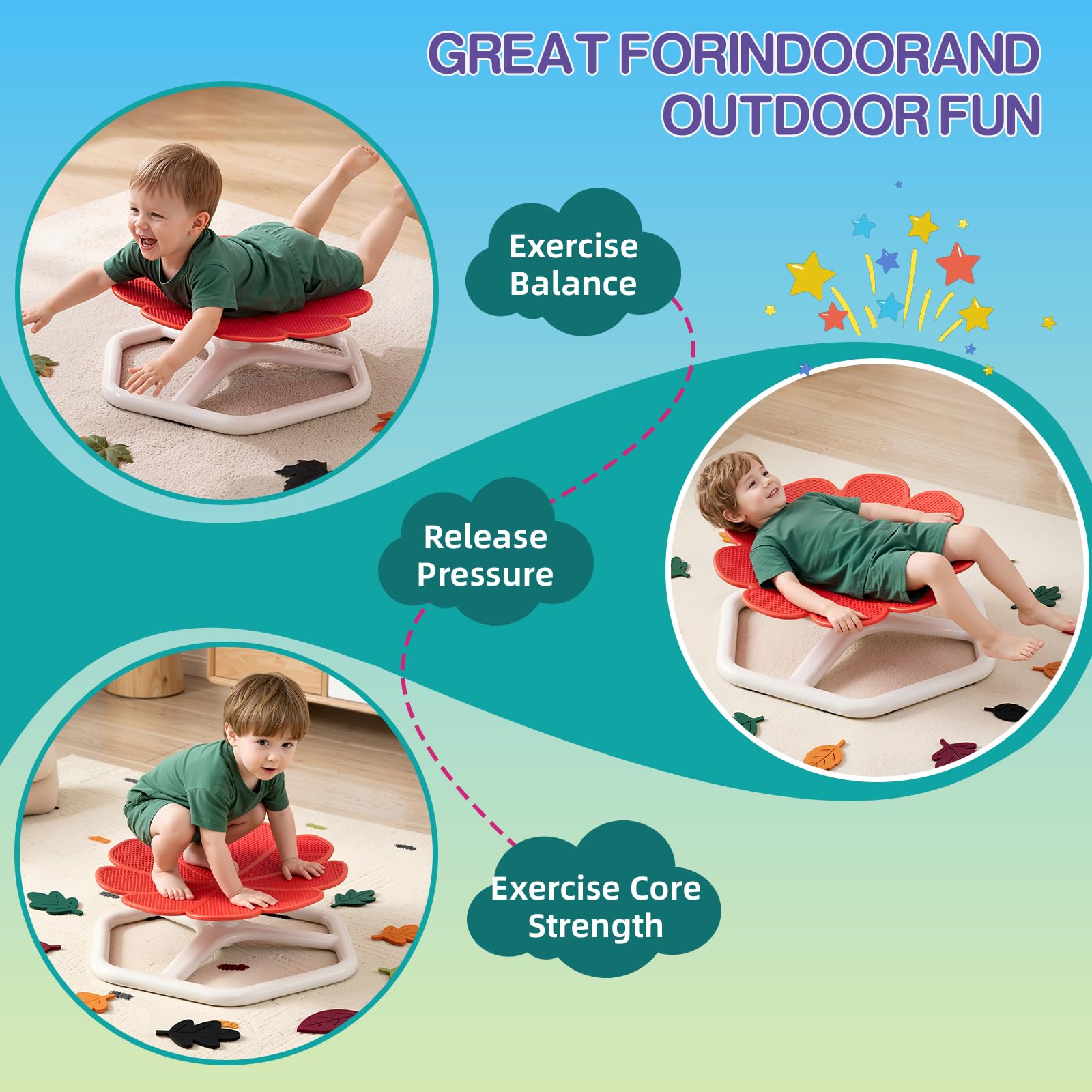 KYZDZQ Spinning Chair includes floor protection pads for indoor use.