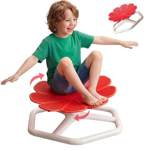 KYZDZQ Spinning Chair with flower design for sensory play and focus.