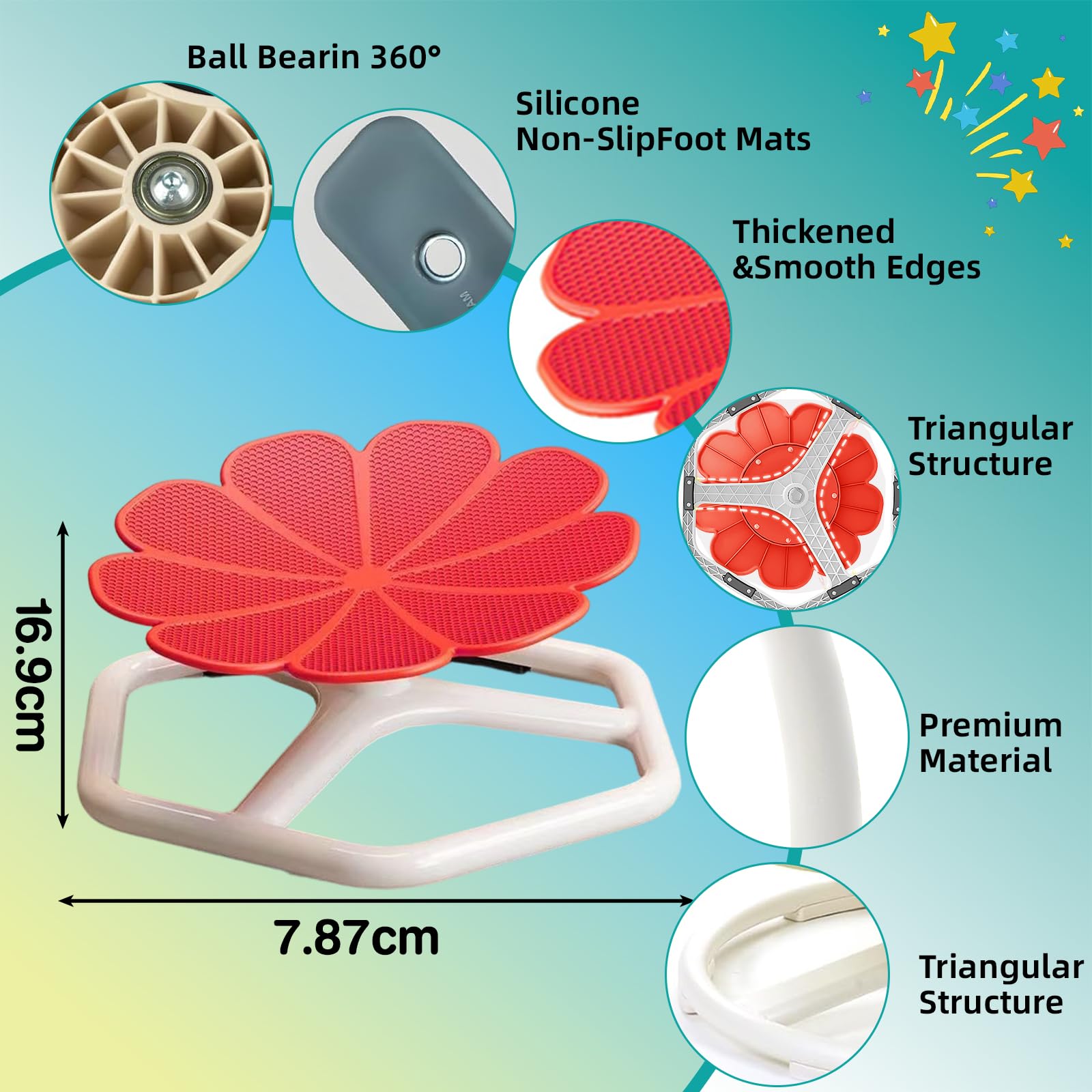 KYZDZQ Spinning Chair features inclined turntable for smooth spins.