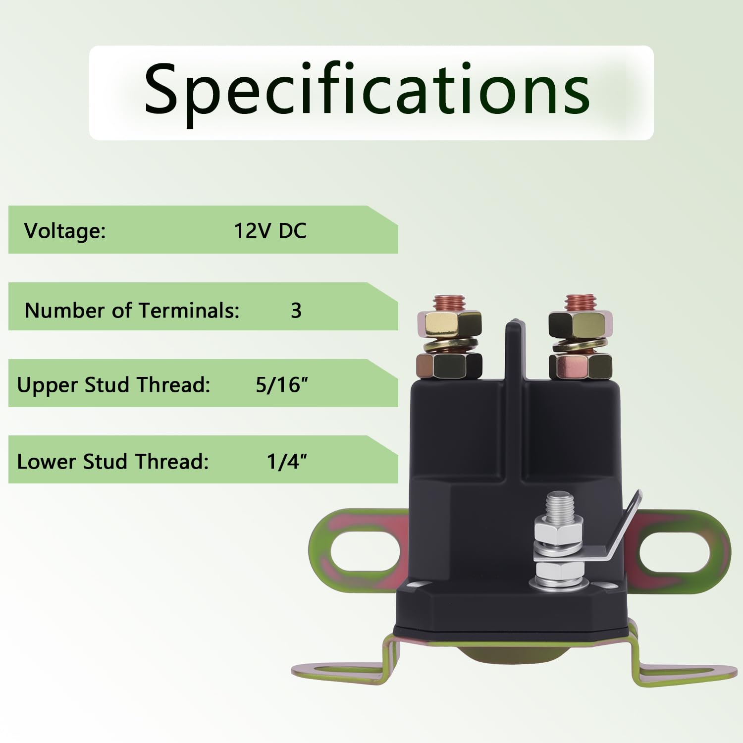 KZDAZ packaging includes one 12V, 3-terminal solenoid.