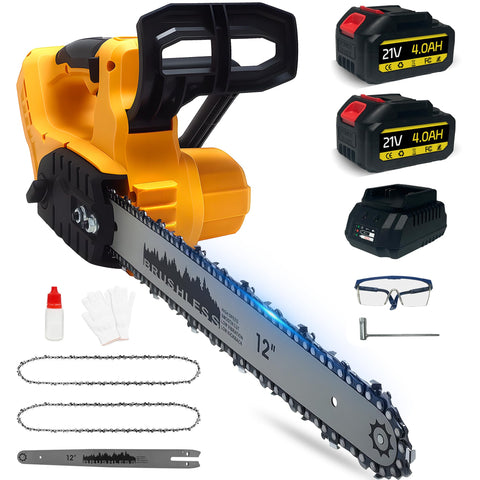 L1NXIXI electric chainsaw 12in with Makita 18V compatibility for versatile outdoor cutting.