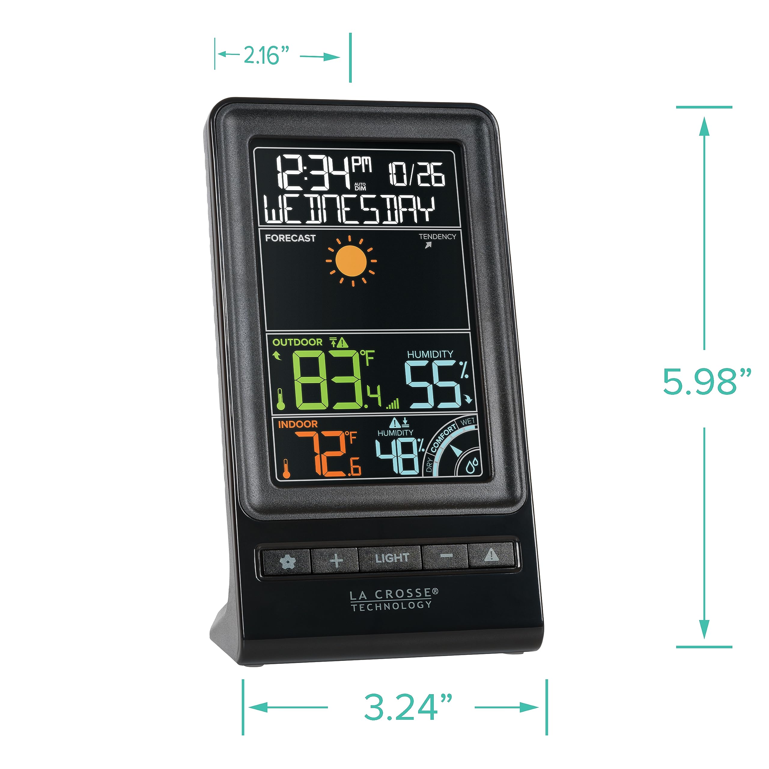 La Crosse 308-1415C freestanding display for flexible placement