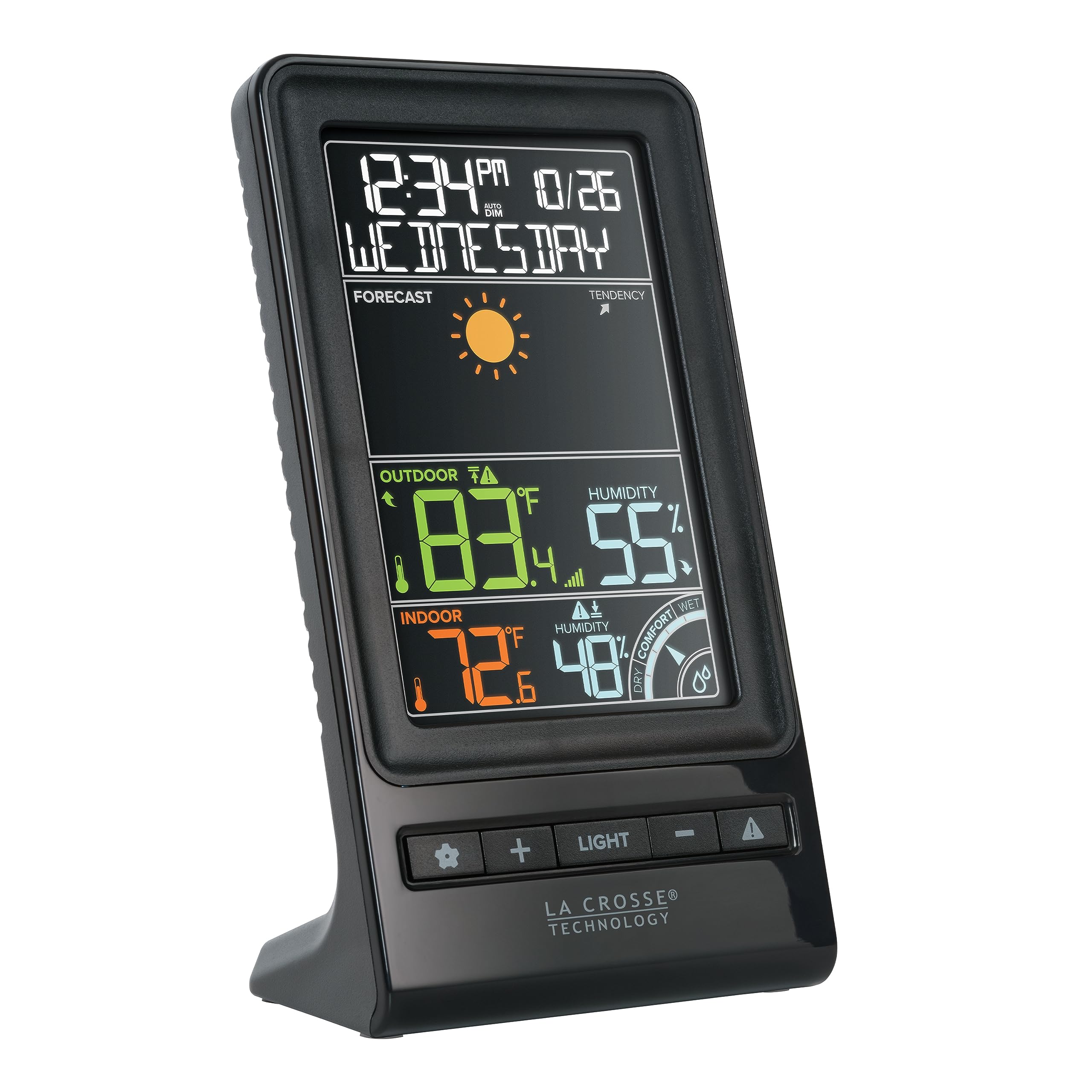 La Crosse 308-1415C temperature and humidity readings with decimal option