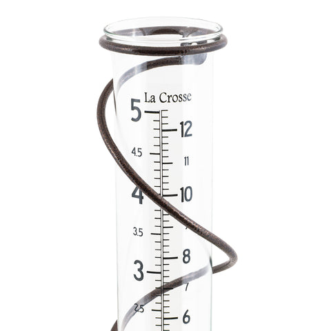 La Crosse 704-08967-INT ground stake mount shown for lawn and garden setup