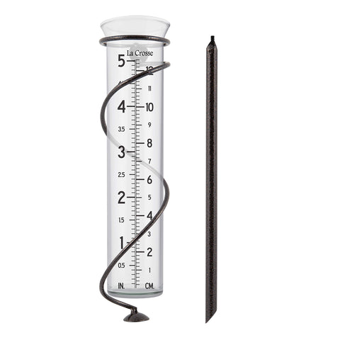 La Crosse 704-08967-INT spiral metal stand for durable outdoor rain tracking