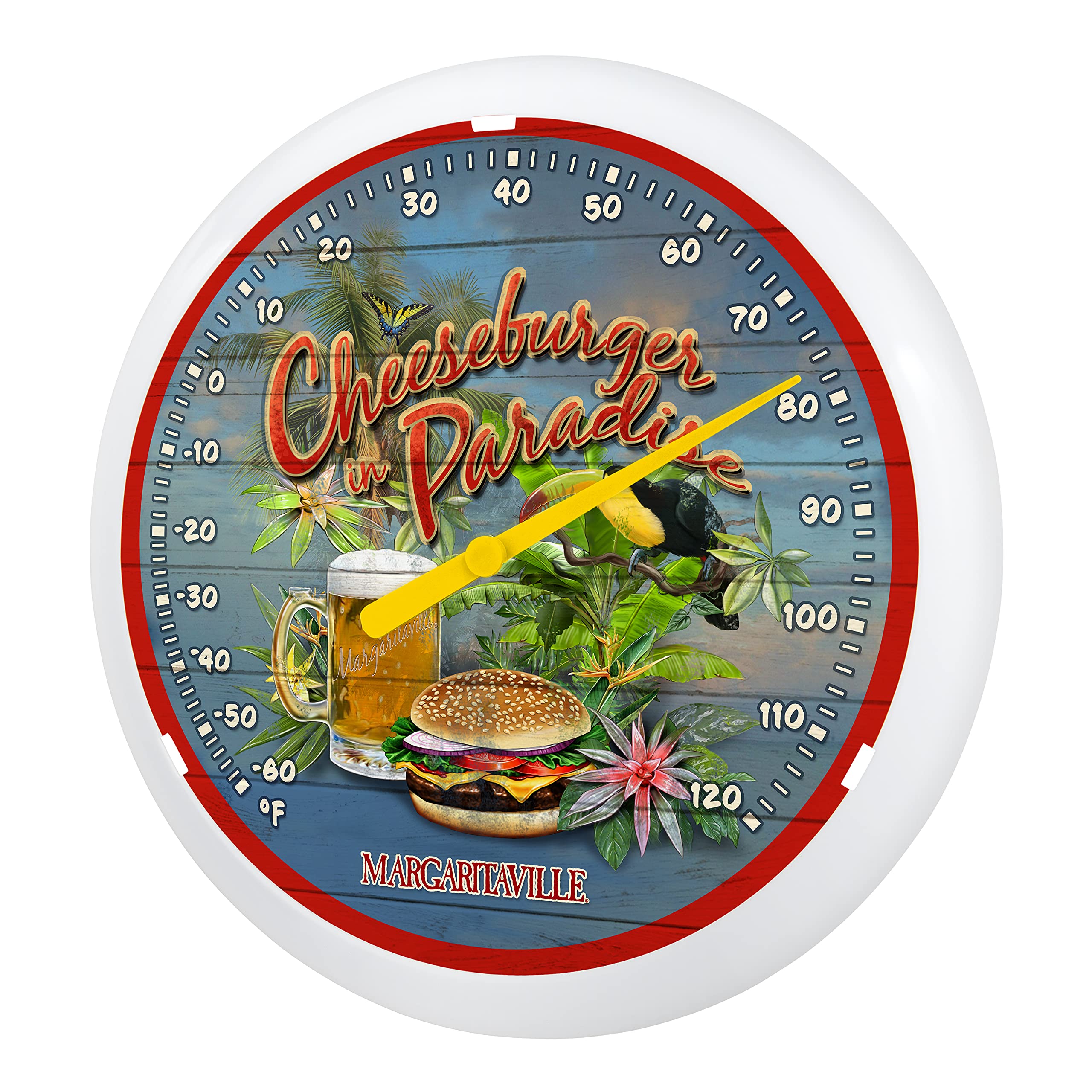 La Crosse Margaritaville lens protection preserves clarity in sun and rain.