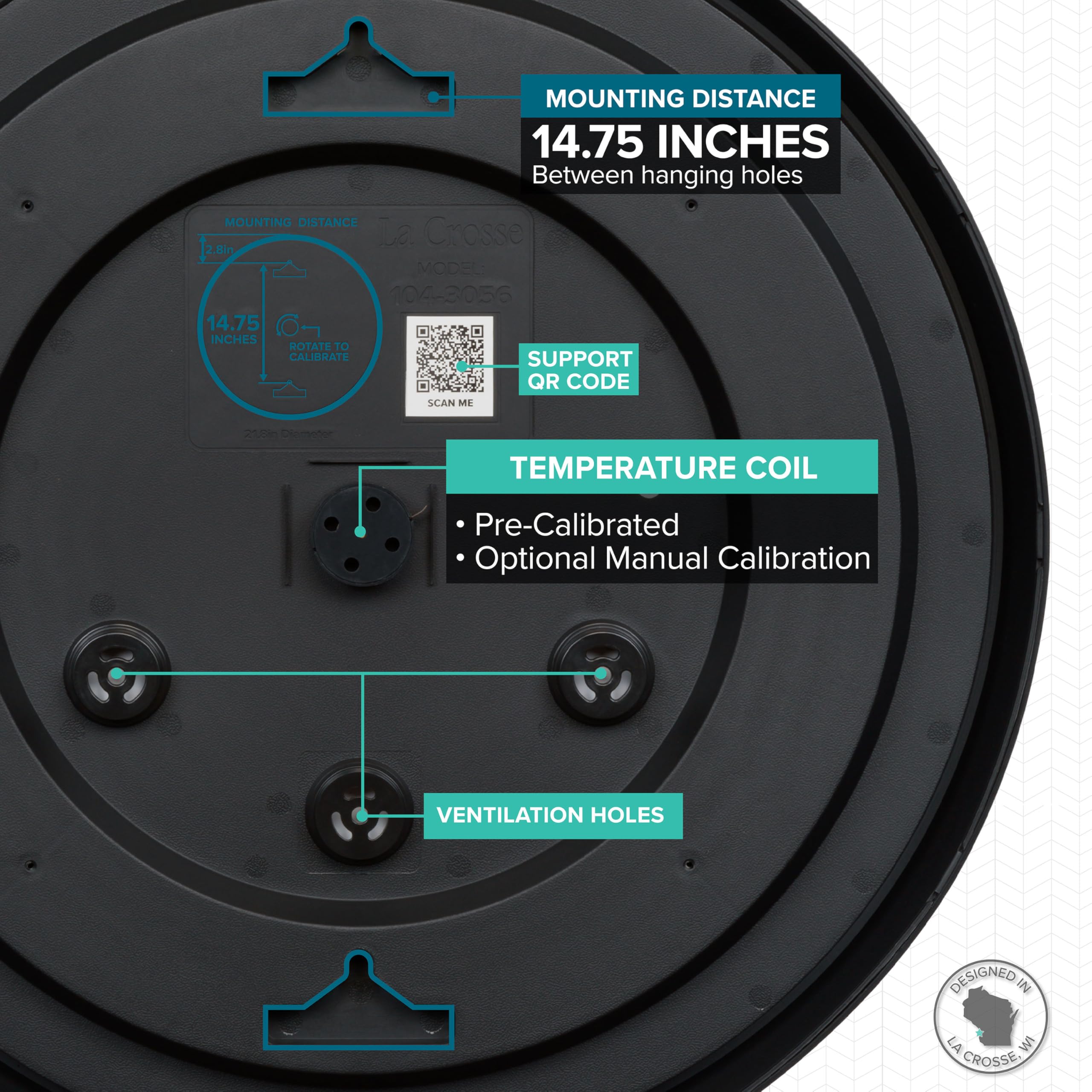 La Crosse Emperor 22-inch lens protection extends life in snow and rain.