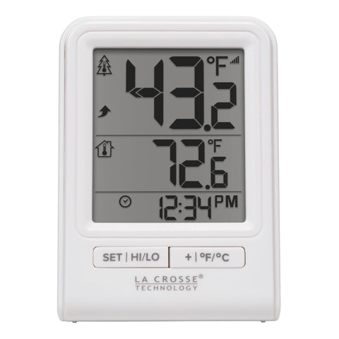 La Crosse Technology 308-1409WNH-CBP wireless sensor captures outdoor temps, freeing you from guesswork.