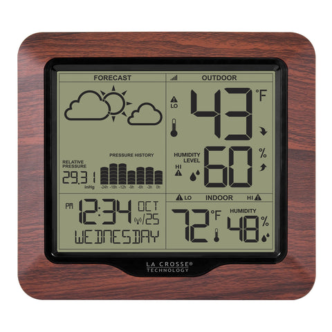 La Crosse Technology 308-1417BL backlight display for easy nighttime readings.