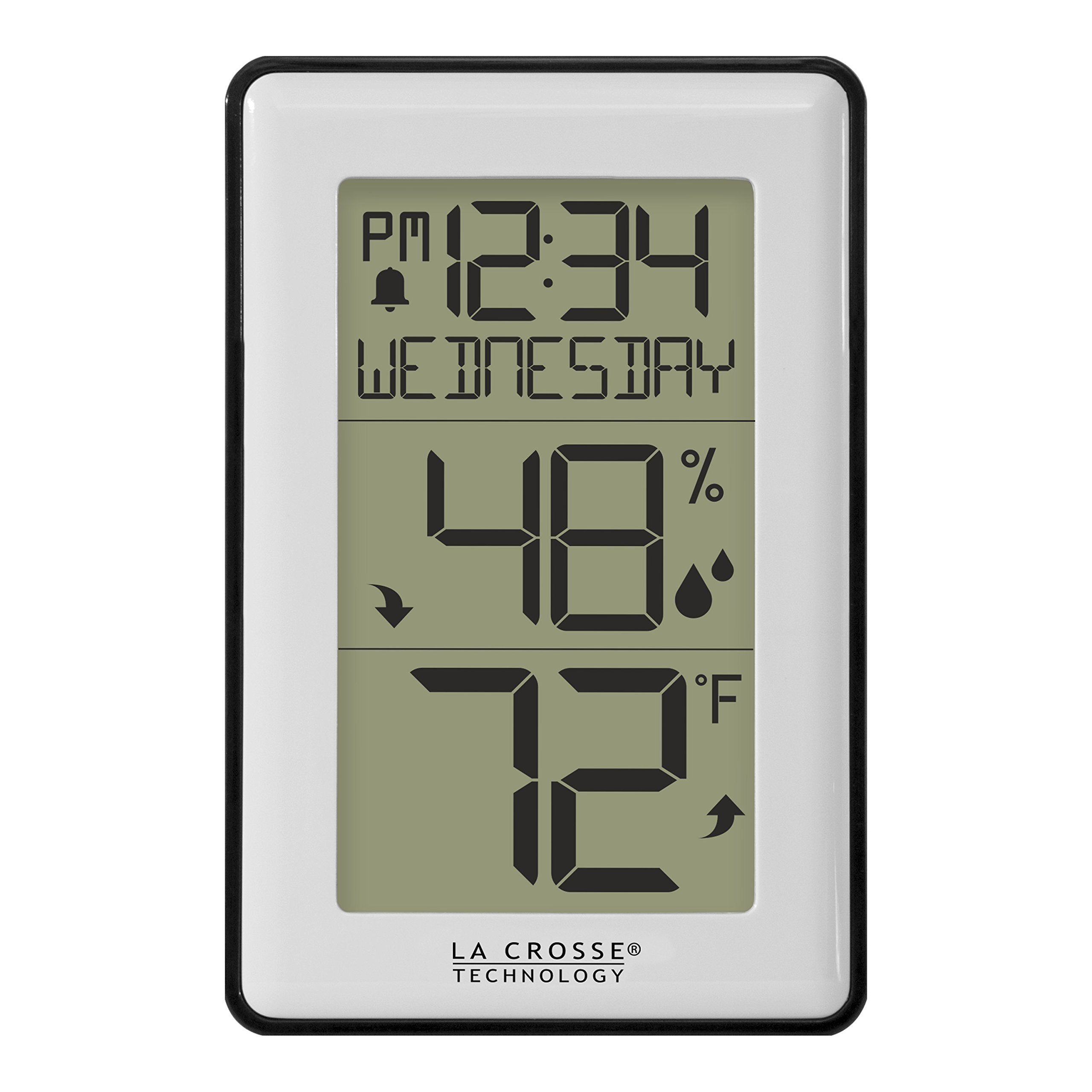 La Crosse Technology 308-1911 display closeup shows clear indoor readings for accurate climate control.