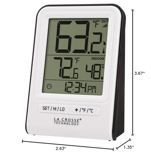 La Crosse Technology battery indicators help maintain reliable readings.