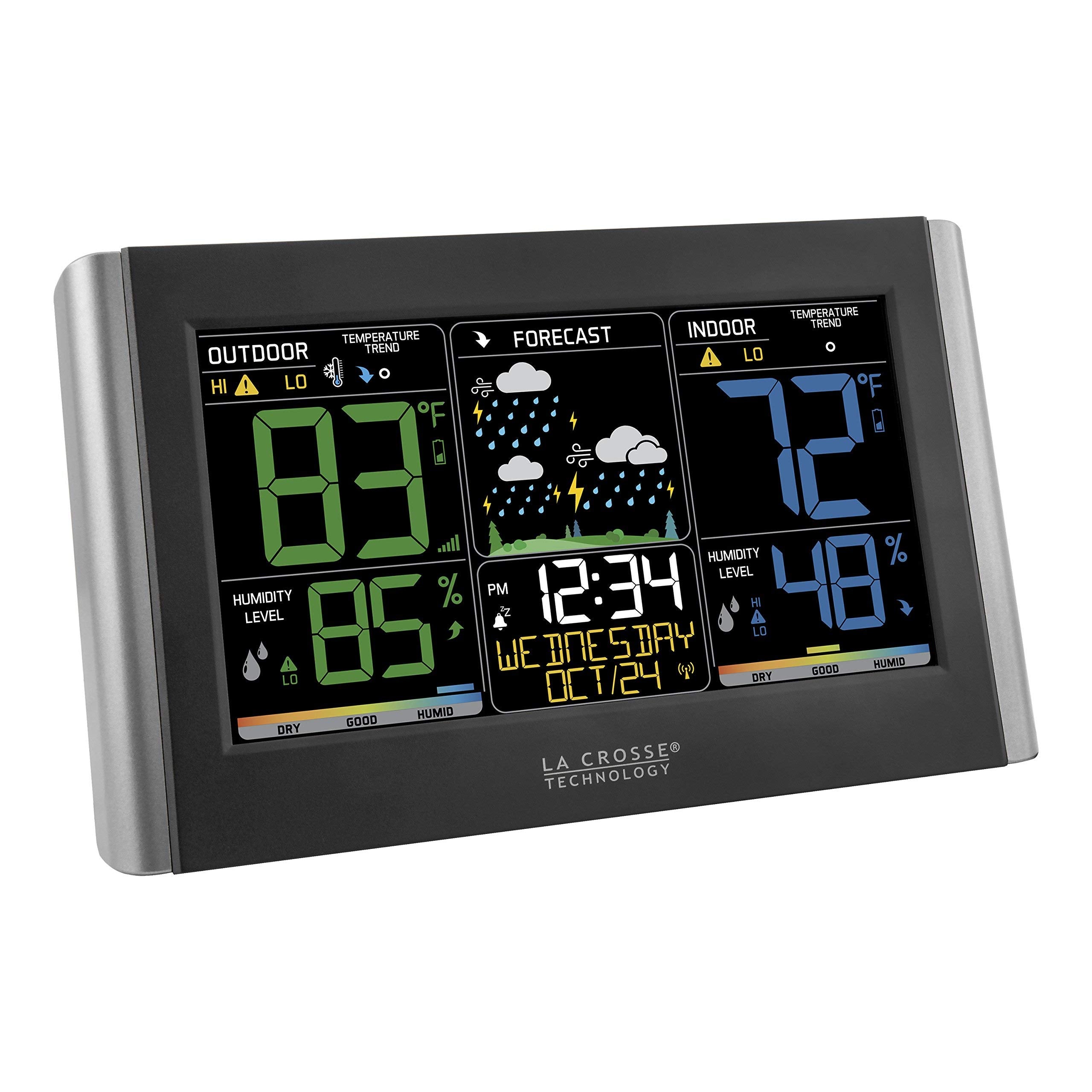 La Crosse outdoor sensor delivers accurate backyard temperature and humidity data.