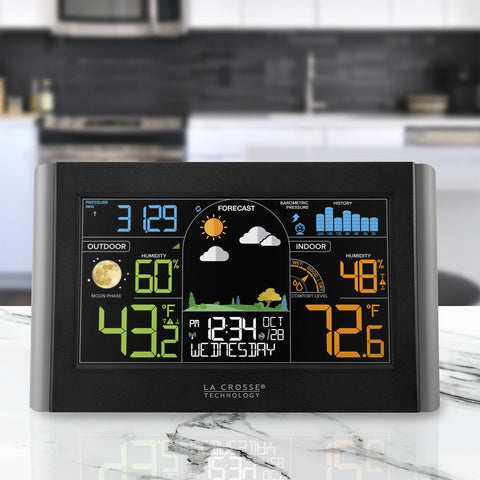 La Crosse S77925-INT lunar phase display for celestial cues.