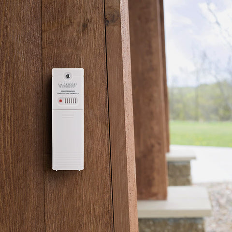 Weather-resistant sensor housing designed for outdoor use.